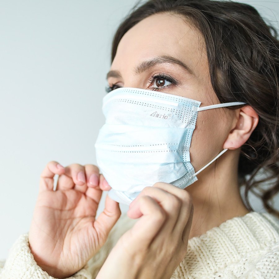 Mund-Nase-Schutz oder Atemmaske